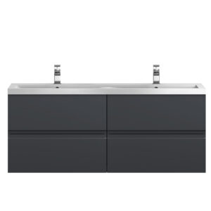 Hudson Reed 1200 Wall Hung 4 Drawer Vanity & Double Basin URB1404F