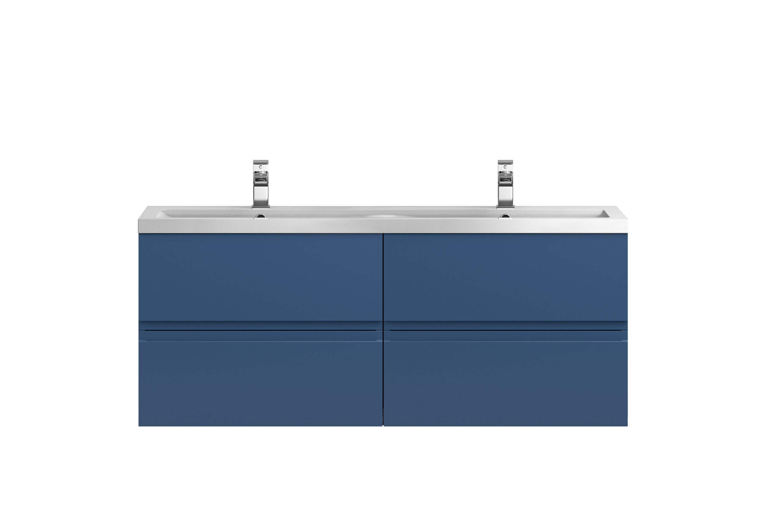Hudson Reed 1200 Wall Hung 4 Drawer Vanity & Double Basin URB304F