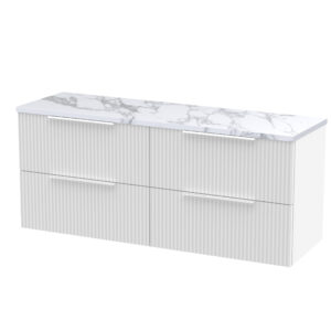 Hudson Reed 1200 Wall Hung 4-Drawer Vanity & Laminate Worktop DFF193LCM2