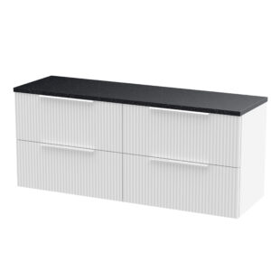Hudson Reed 1200 Wall Hung 4-Drawer Vanity & Laminate Worktop DFF193LSB2