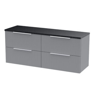 Hudson Reed 1200 Wall Hung 4-Drawer Vanity & Laminate Worktop DFF293LSB2