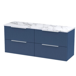 Hudson Reed 1200 Wall Hung 4-Drawer Vanity & Laminate Worktop DFF393LCM2
