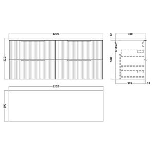 Hudson-Reed-1200-Wall-Hung-4-Drawer-Vanity-Laminate-Worktop-DFF393LSB2-3