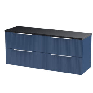 Hudson Reed 1200 Wall Hung 4-Drawer Vanity & Laminate Worktop DFF393LSB2