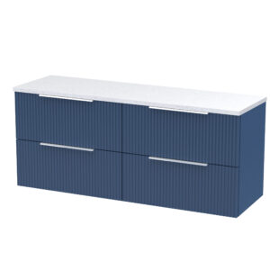 Hudson Reed 1200 Wall Hung 4-Drawer Vanity & Laminate Worktop DFF393LSW2