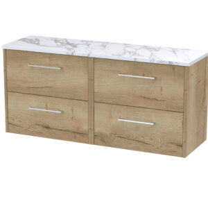 Hudson Reed 1200 Wall Hung 4-Drawer Vanity & Laminate Worktop JNU1824LCM2