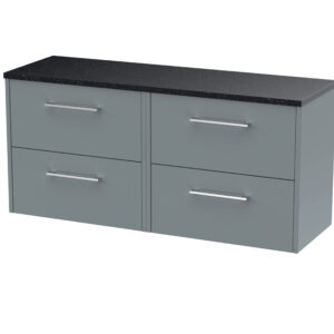 Hudson Reed 1200 Wall Hung 4-Drawer Vanity & Laminate Worktop JNU2324LSB2