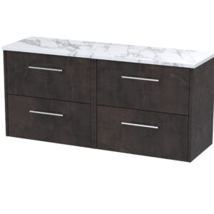 Hudson Reed 1200 Wall Hung 4-Drawer Vanity & Laminate Worktop JNU2624LCM2