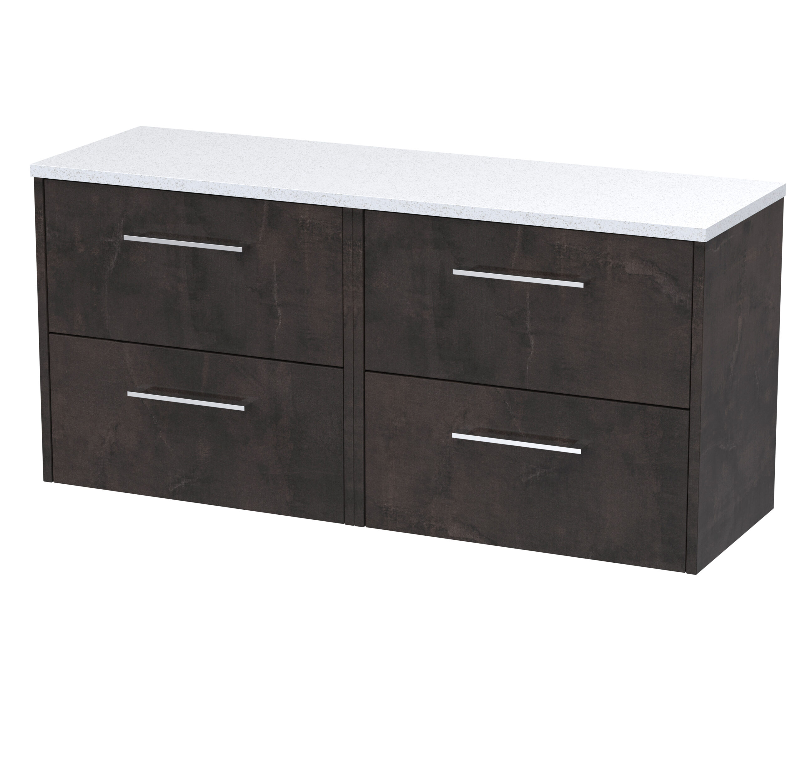 Hudson Reed 1200 Wall Hung 4-Drawer Vanity & Laminate Worktop JNU2624LSW2