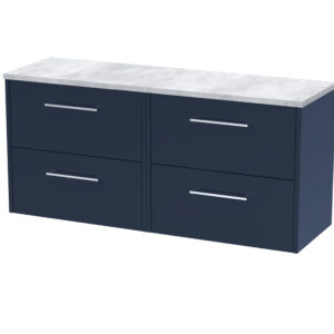 Hudson Reed 1200 Wall Hung 4-Drawer Vanity & Laminate Worktop JNU2924LBG2