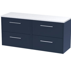 Hudson Reed 1200 Wall Hung 4-Drawer Vanity & Laminate Worktop JNU2924LSW2