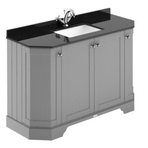 Hudson Reed 1200mm 4-Door Angled Unit & Marble Top 1TH LOF262
