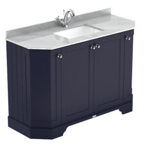 Hudson Reed 1200mm 4-Door Angled Unit & Marble Top 1TH LOF360