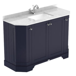 Hudson Reed 1200mm 4-Door Angled Unit & Marble Top 1TH LOF361