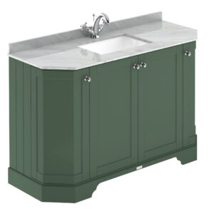 Hudson Reed 1200mm 4-Door Angled Unit & Marble Top 1TH LOF860