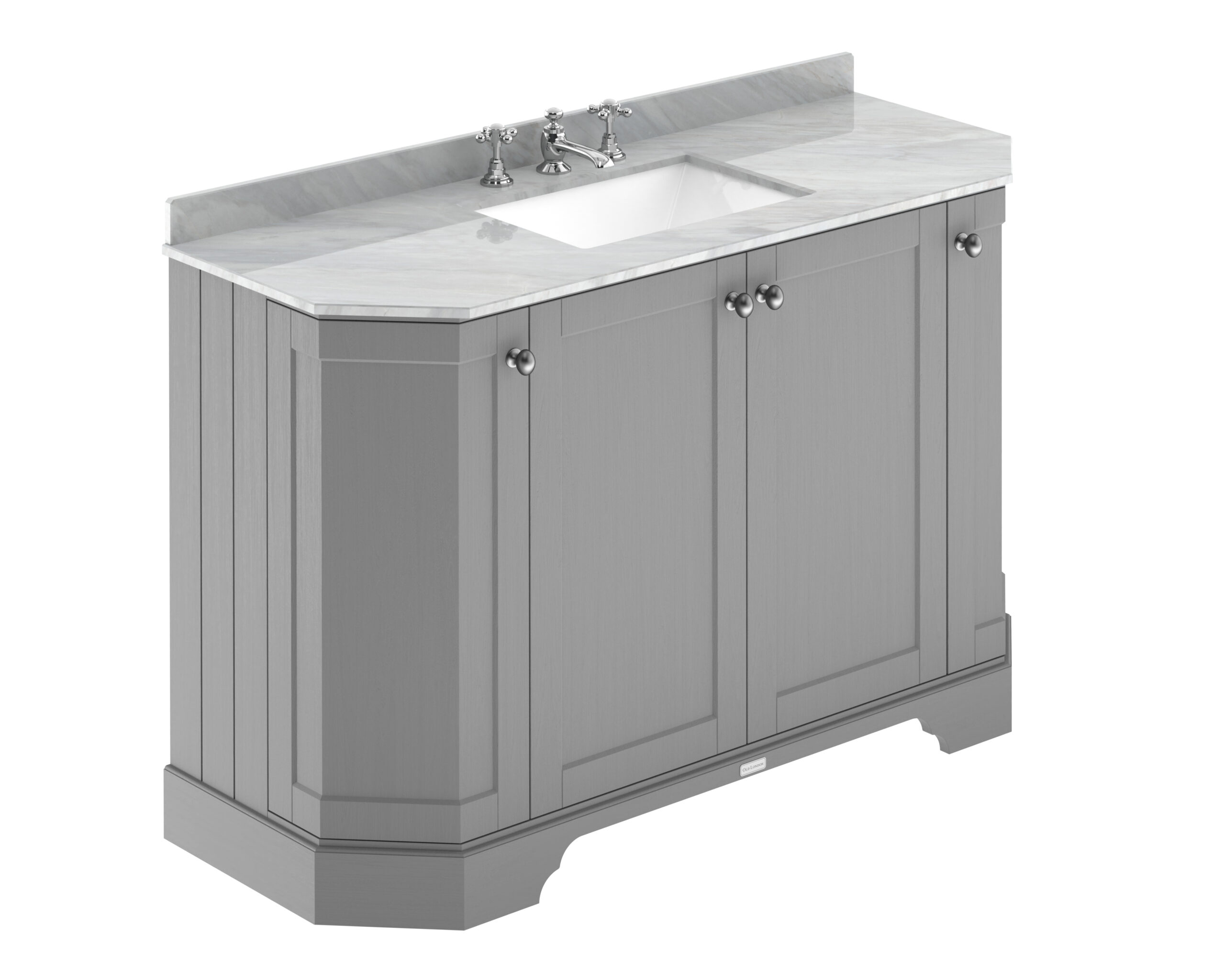 Hudson Reed 1200mm 4-Door Angled Unit & Marble Top 3TH LOF257