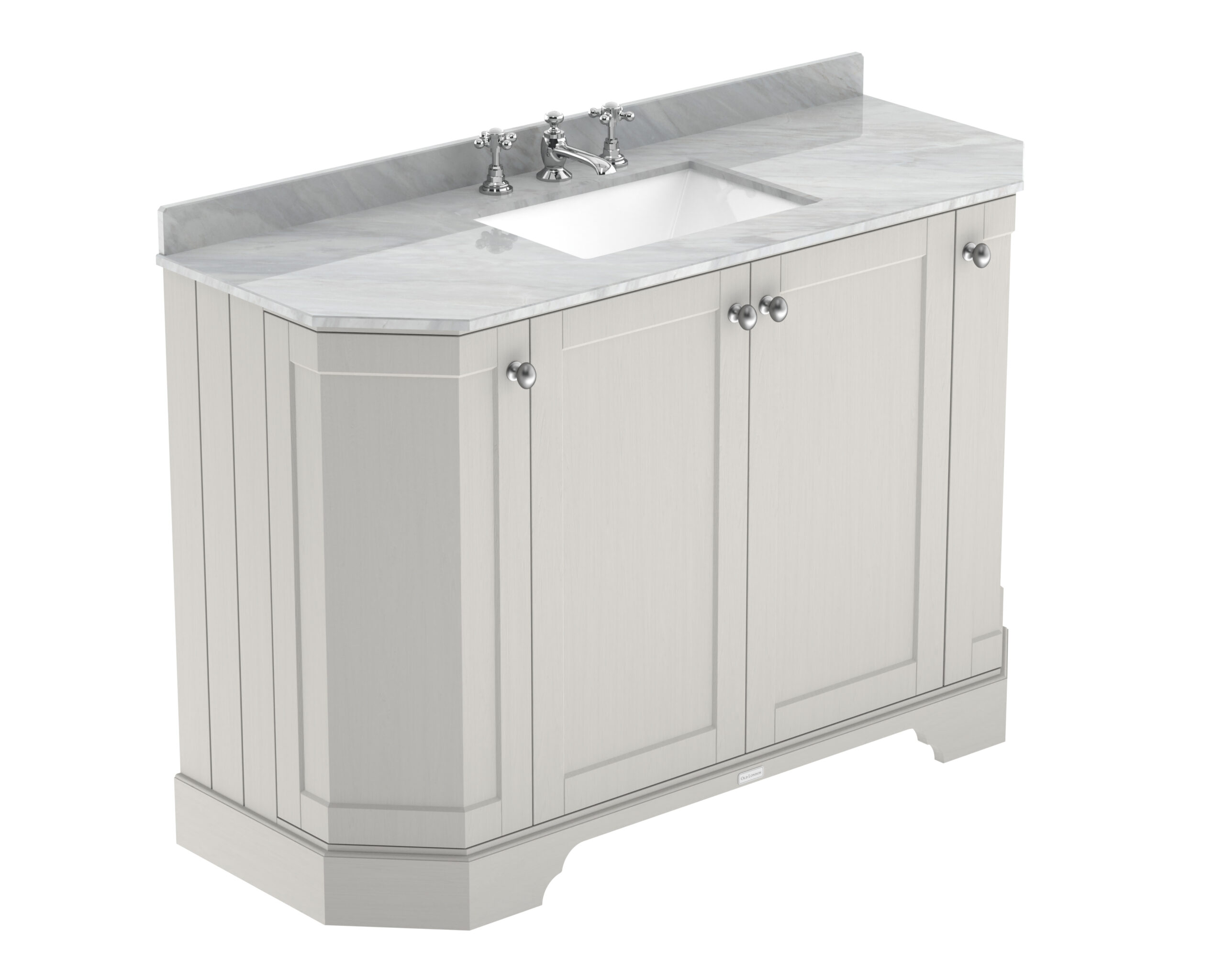 Hudson Reed 1200mm 4-Door Angled Unit & Marble Top 3TH LOF457