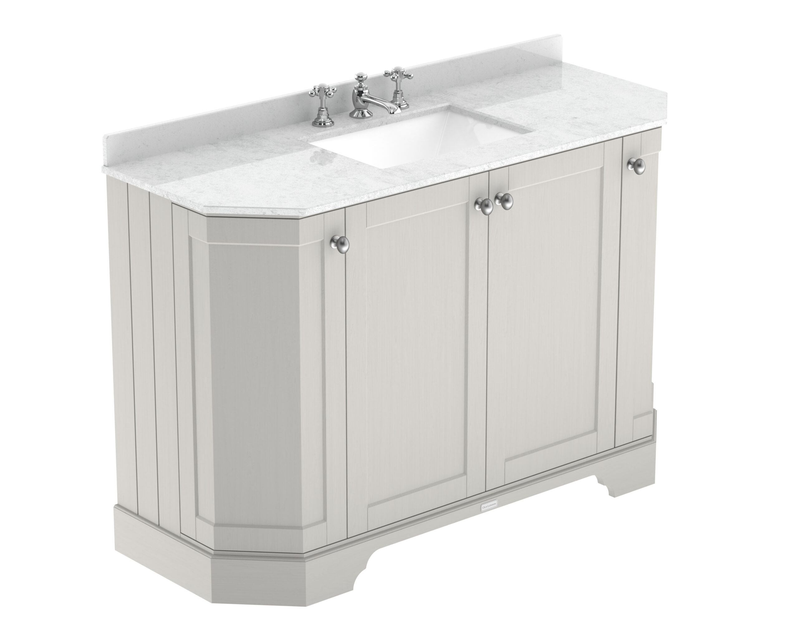 Hudson Reed 1200mm 4-Door Angled Unit & Marble Top 3TH LOF458
