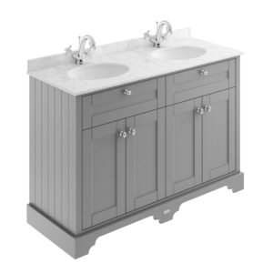 Hudson Reed 1200mm Cabinet & Double Marble Top (1TH) LOF265