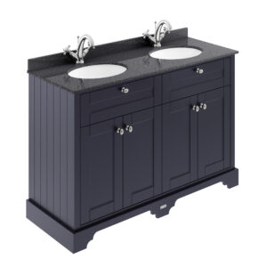 Hudson Reed 1200mm Cabinet & Double Marble Top (1TH) LOF363