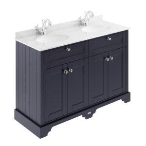 Hudson Reed 1200mm Cabinet & Double Marble Top (1TH) LOF364