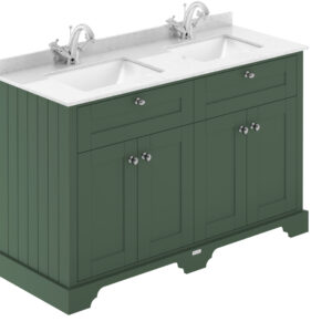 Hudson Reed 1200mm Cabinet & Double Marble Top (1TH) LOF864S
