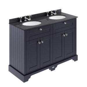 Hudson Reed 1200mm Cabinet & Double Marble Top (3TH) LOF366