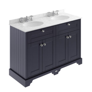 Hudson Reed 1200mm Cabinet & Double Marble Top (3TH) LOF368