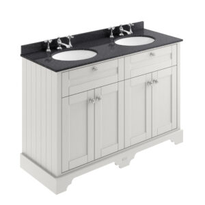 Hudson Reed 1200mm Cabinet & Double Marble Top (3TH) LOF466