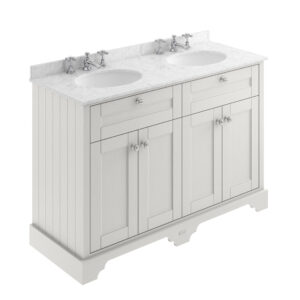 Hudson Reed 1200mm Cabinet & Double Marble Top (3TH) LOF468