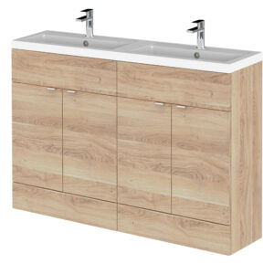 Hudson Reed 1200mm FS 4-Door Vanity & Double Basin CBI3034