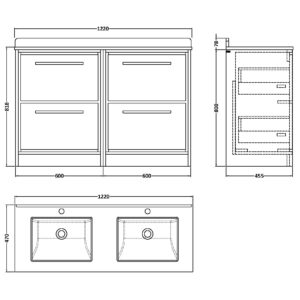 Hudson-Reed-1200mm-Floor-Standing-4-Drawer-Vanity-with-Marble-Worktop-Basin-LIL2233WS2-3