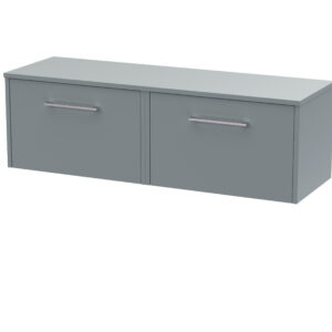 Hudson Reed 1200mm Wall Hung 2 Drawer Vanity & Worktop JNU2322W2
