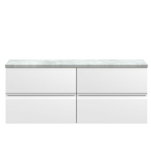Hudson Reed 1200mm Wall Hung 4-Drawer Unit & Laminate Worktop URB104LBG2