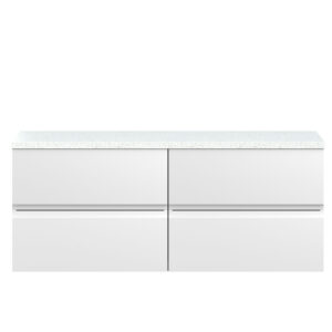 Hudson Reed 1200mm Wall Hung 4-Drawer Unit & Laminate Worktop URB104LSW2