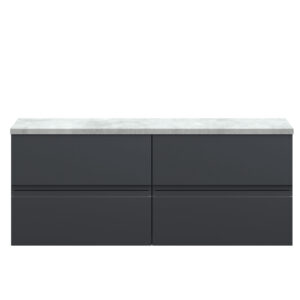 Hudson Reed 1200mm Wall Hung 4-Drawer Unit & Laminate Worktop URB1404LBG2