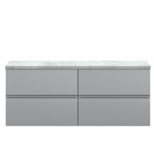Hudson Reed 1200mm Wall Hung 4-Drawer Unit & Laminate Worktop URB204LBG2