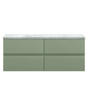 Hudson Reed 1200mm Wall Hung 4-Drawer Unit & Laminate Worktop URB804LBG2