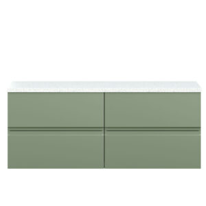 Hudson Reed 1200mm Wall Hung 4-Drawer Unit & Laminate Worktop URB804LSW2