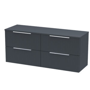 Hudson Reed 1200mm Wall Hung 4 Drawer Vanity & Worktop DFF1493W2