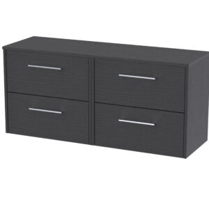 Hudson Reed 1200mm Wall Hung 4 Drawer Vanity & Worktop JNU2224W2