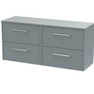 Hudson Reed 1200mm Wall Hung 4 Drawer Vanity & Worktop JNU2324W2
