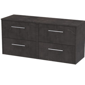 Hudson Reed 1200mm Wall Hung 4 Drawer Vanity & Worktop JNU2624W2