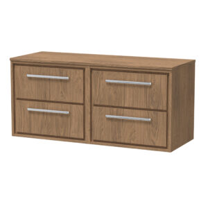 Hudson Reed 1200mm Wall Hung 4-Drawer Vanity with Worktop LIL2724W2