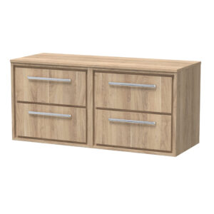 Hudson Reed 1200mm Wall Hung 4-Drawer Vanity with Worktop LIL3024W2