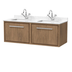 Hudson Reed 1200mm Wall Hung Single Drawer Vanity with Marble Worktop Basin LIL2722WS2