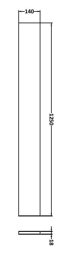 Hudson Reed 1250mm Plinth OFF191 - Image 3