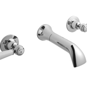 Hudson Reed 3 Tap Hole Wall Mounted Basin Mixer BC317DL