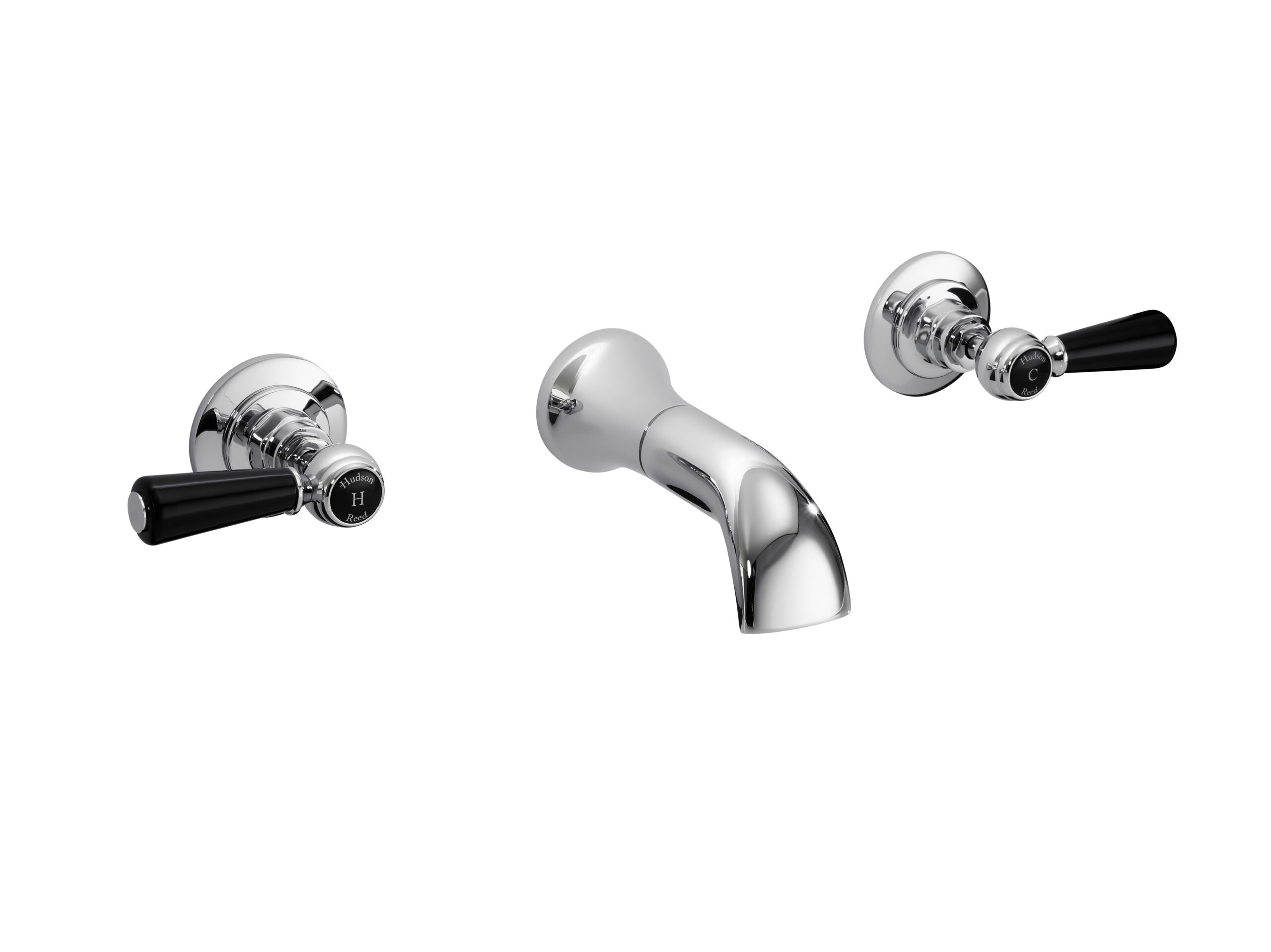Hudson Reed 3 Tap Hole Wall Mounted Basin Mixer BC417DL