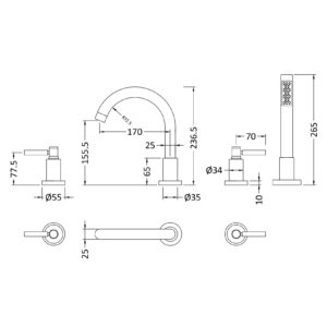 Hudson-Reed-4-Tap-Hole-Bath-Mixer-TEL334S-3